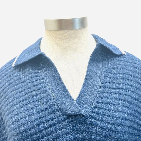 NWT SO GOODS FOR LIFE Juniors Long Sleeve V-Neck Pullover Blue Sweater Size XXL - Picture 2 of 12